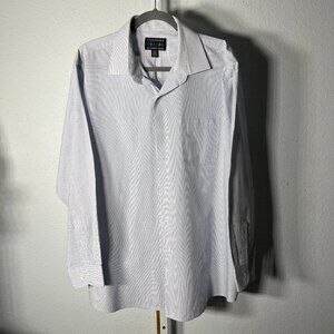 Alexander Julian Colors White w Blue Long-Sleeve Button-Up SZ XL